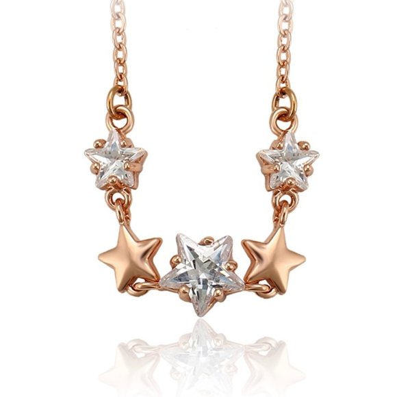 Jewelry - Adorable Star CZ 18KGP Necklace